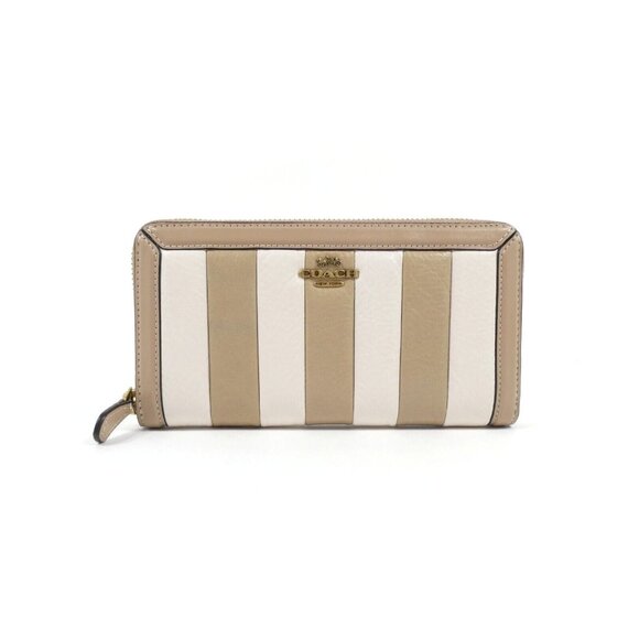 Coach Taupe Multi Quilt Accordion Zip Wallet NWT 1376 - Picture 1 of 7